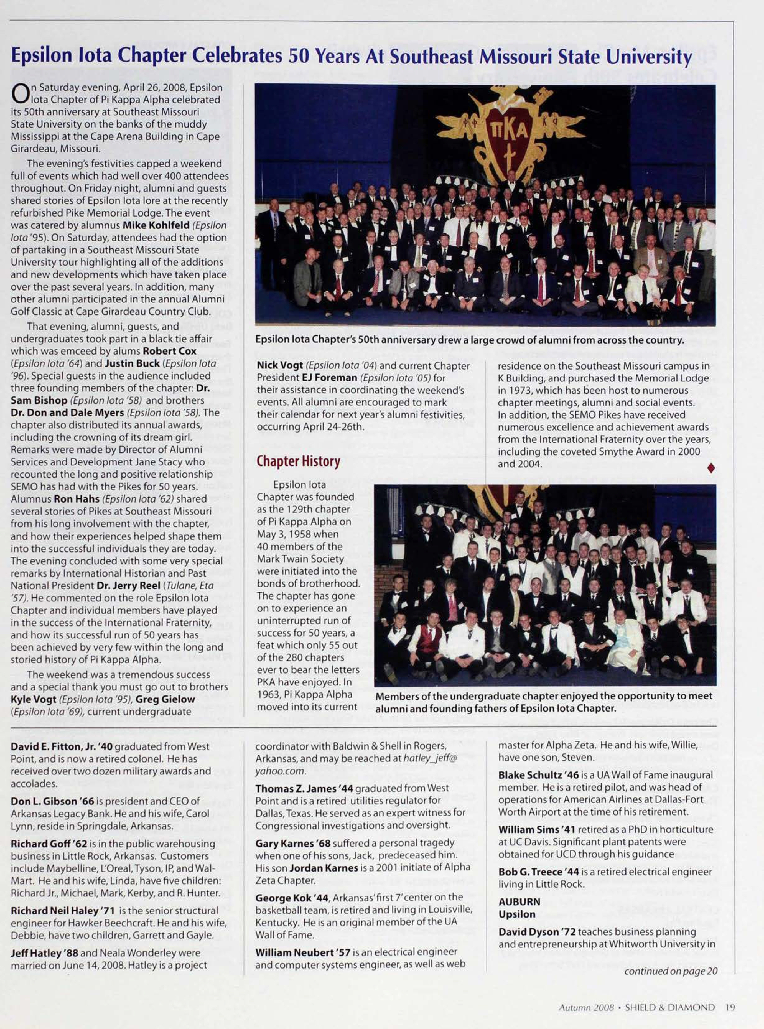 Epsilon Iota Chapter 50 Years At Southeast Missouri State University